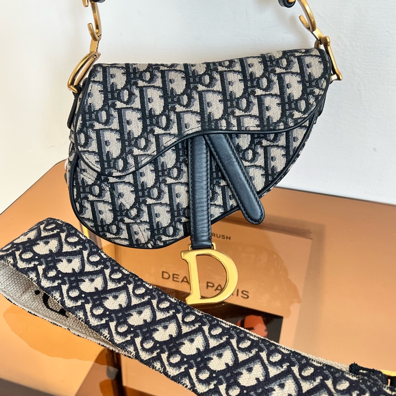 #全網最便宜#99新#附寬背帶 Dior Saddle馬鞍包 小號-6