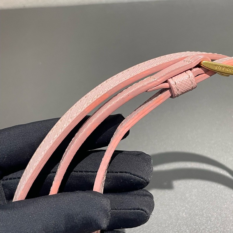 PRADA 貝殼包櫻花粉 手提包肩背包斜背包-4