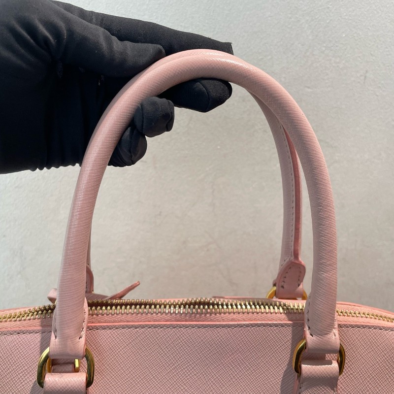 PRADA 貝殼包櫻花粉 手提包肩背包斜背包-5