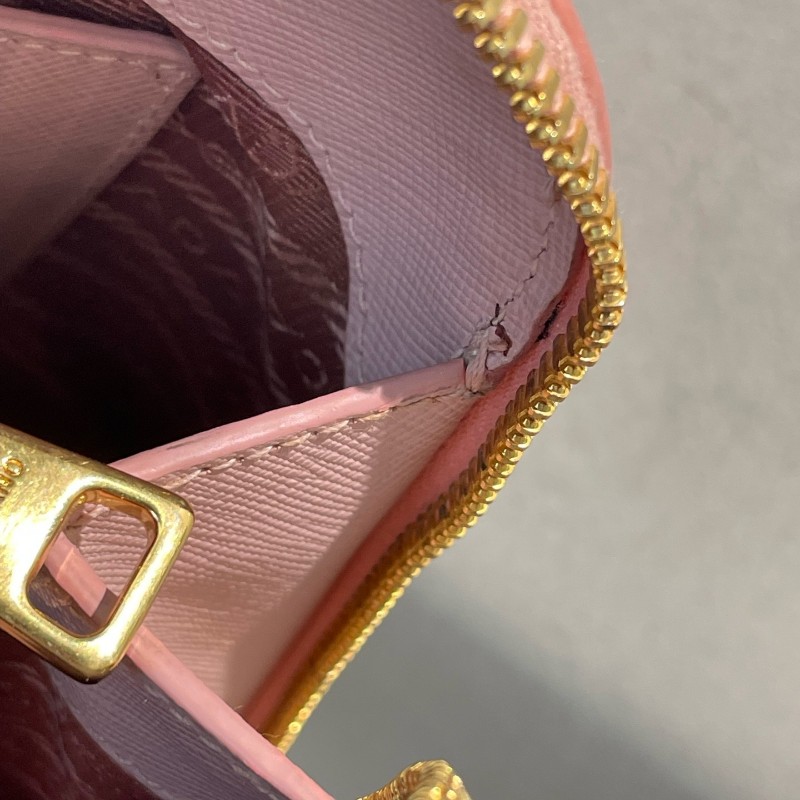 PRADA 貝殼包櫻花粉 手提包肩背包斜背包-7