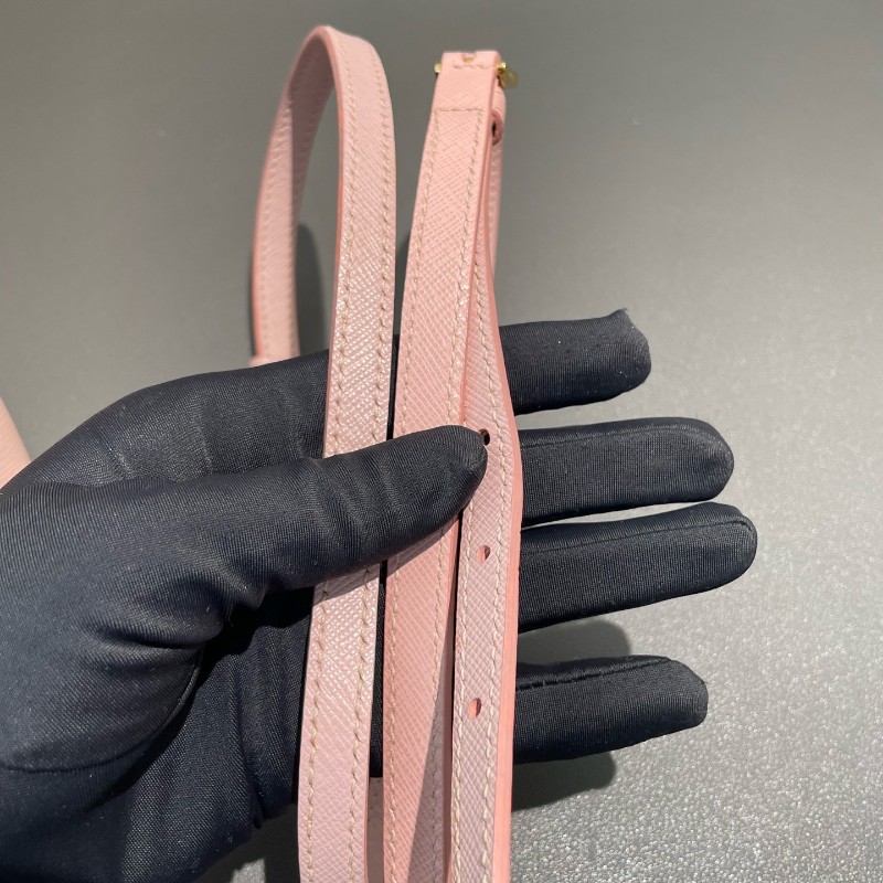 PRADA 貝殼包櫻花粉 手提包肩背包斜背包-18