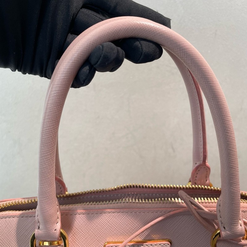 PRADA 貝殼包櫻花粉 手提包肩背包斜背包-19