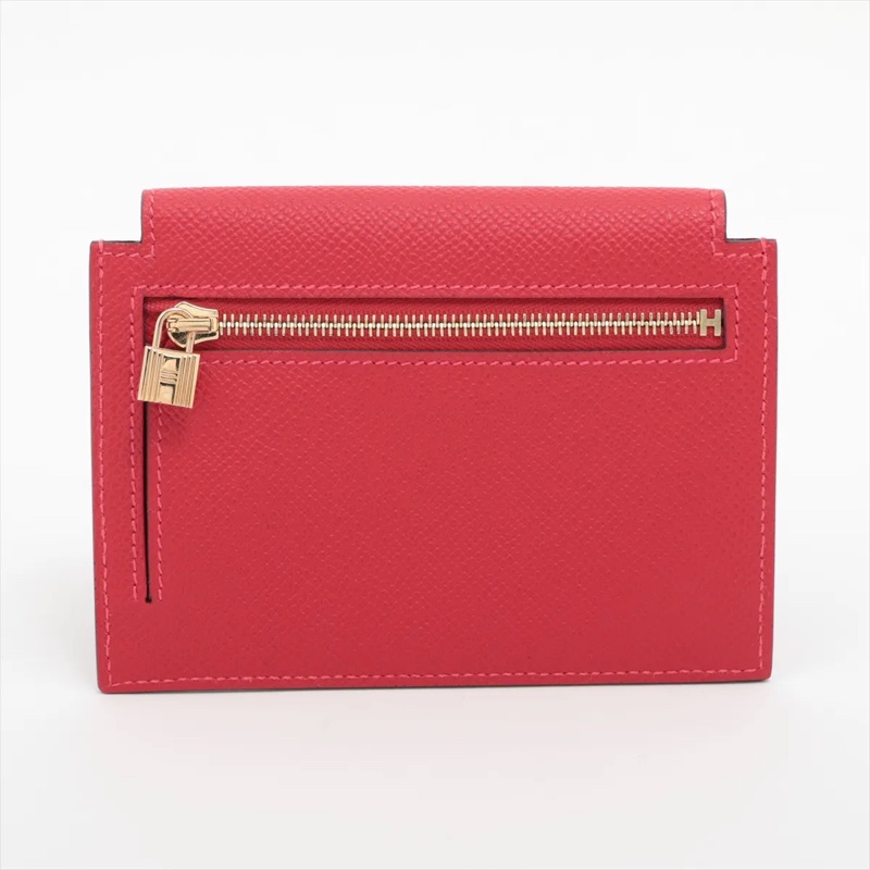 Hermes Kelly pocket Veau Epsom Coin Purse Red Gold stamp Y: 2020 愛馬仕Kelly短夾-1