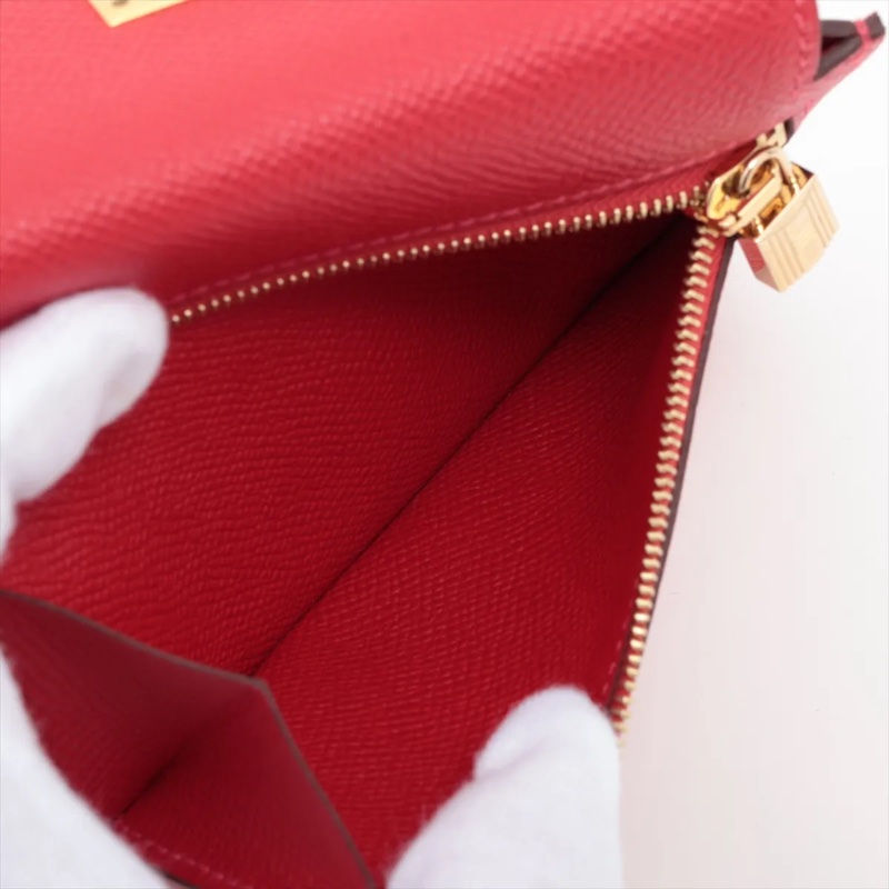 Hermes Kelly pocket Veau Epsom Coin Purse Red Gold stamp Y: 2020 愛馬仕Kelly短夾-4