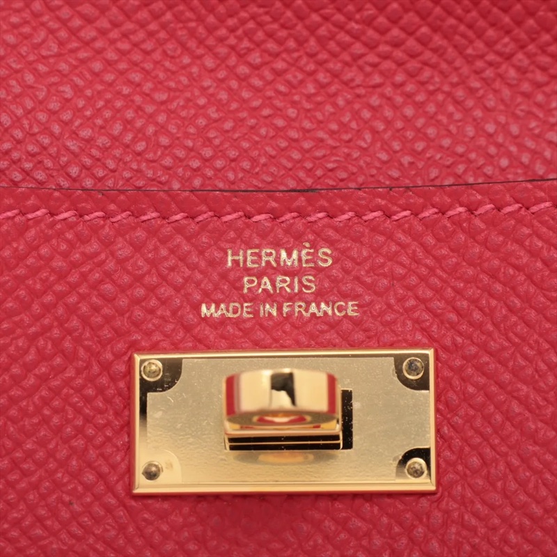 Hermes Kelly pocket Veau Epsom Coin Purse Red Gold stamp Y: 2020 愛馬仕Kelly短夾-5