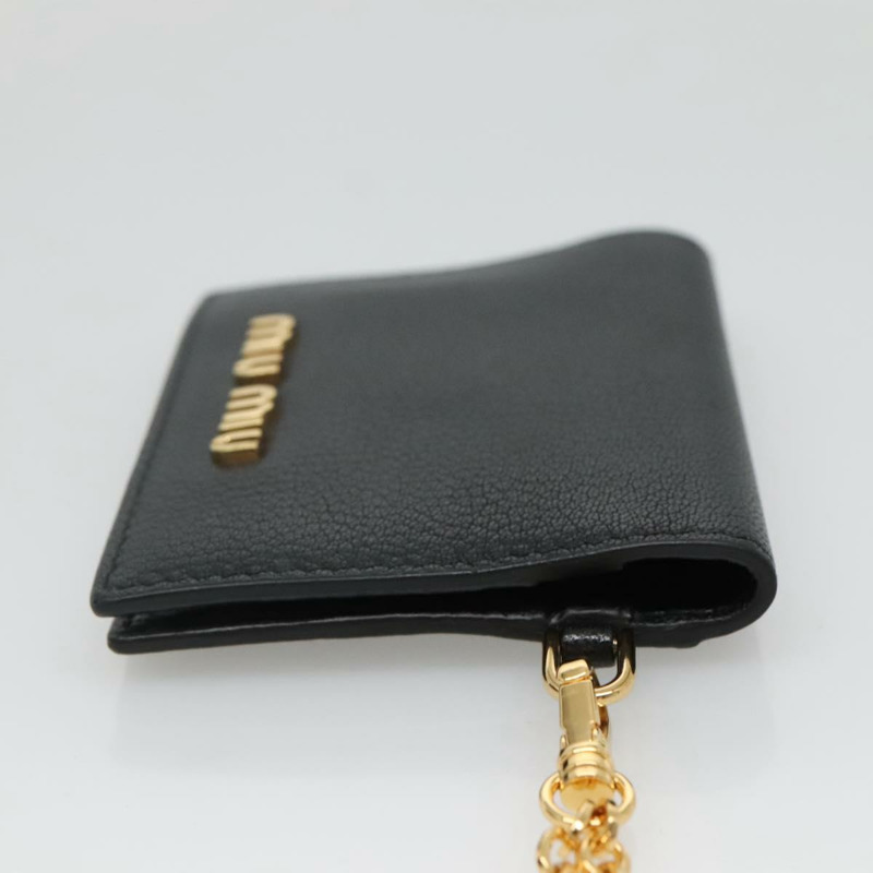 【日本直送】Miu Miu 卡包 皮革 黑色 正品 yk18696V-2
