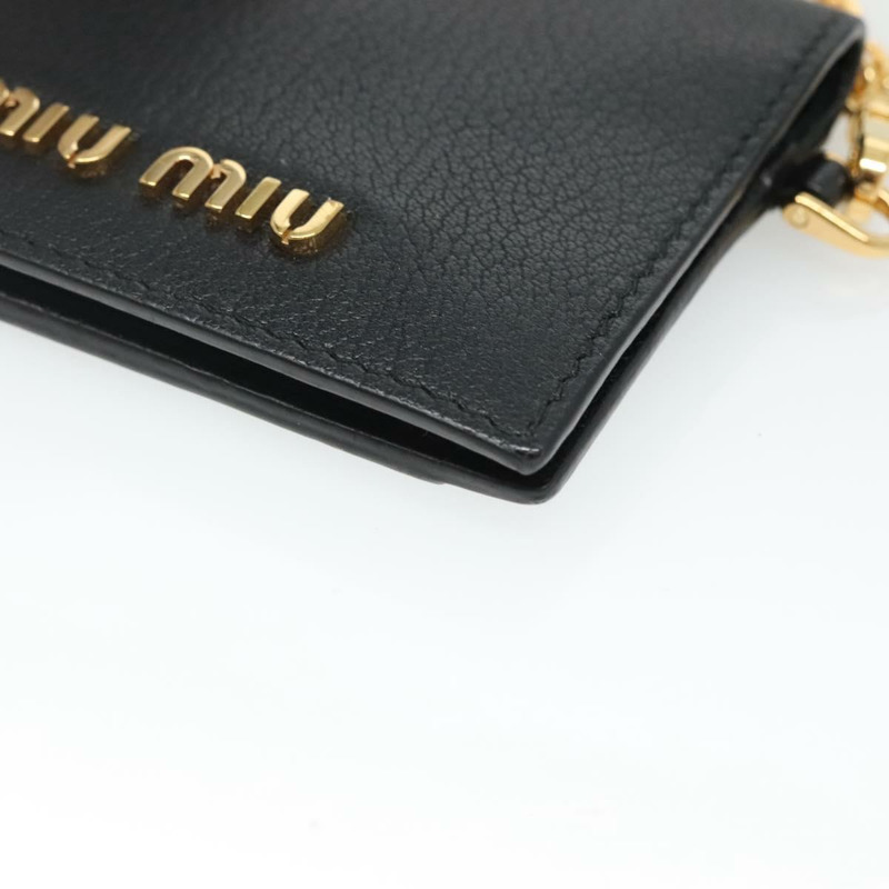 【日本直送】Miu Miu 卡包 皮革 黑色 正品 yk18696V-6