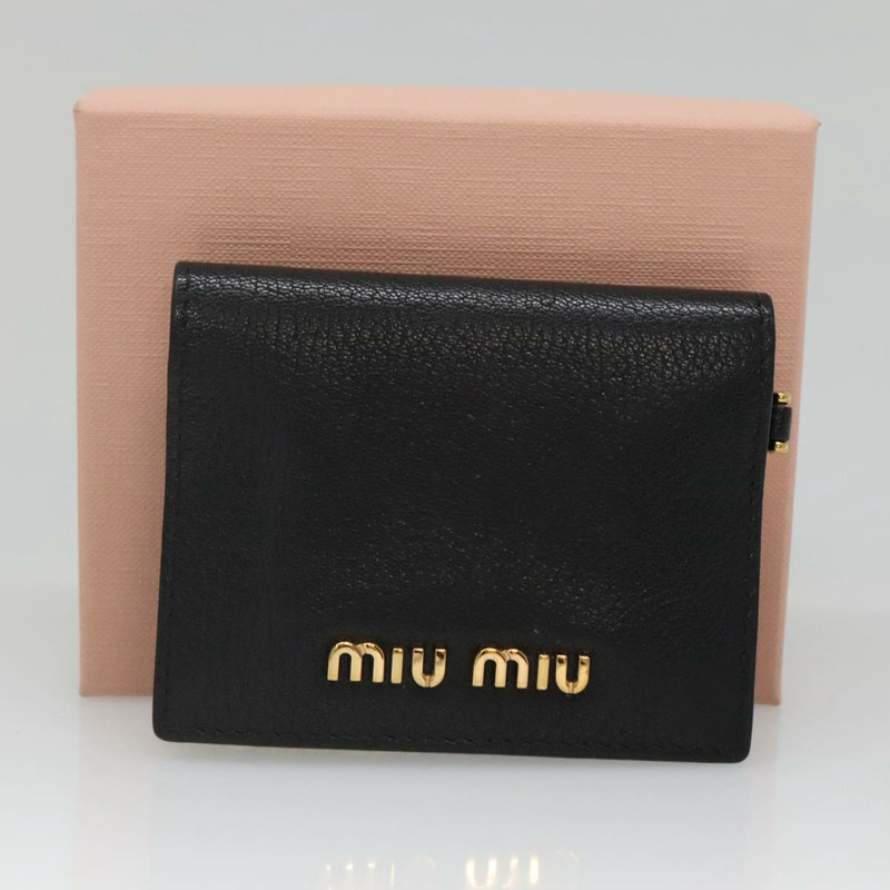 【日本直送】Miu Miu 卡包 皮革 黑色 正品 yk18696V-11