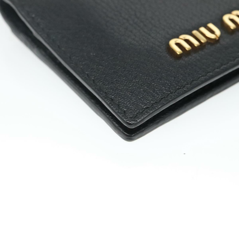 【日本直送】Miu Miu 卡包 皮革 黑色 正品 yk18696V-13