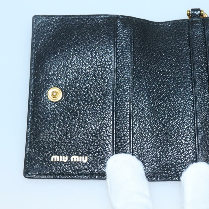 【日本直送】Miu Miu 卡包 皮革 黑色 正品 yk18696V-16
