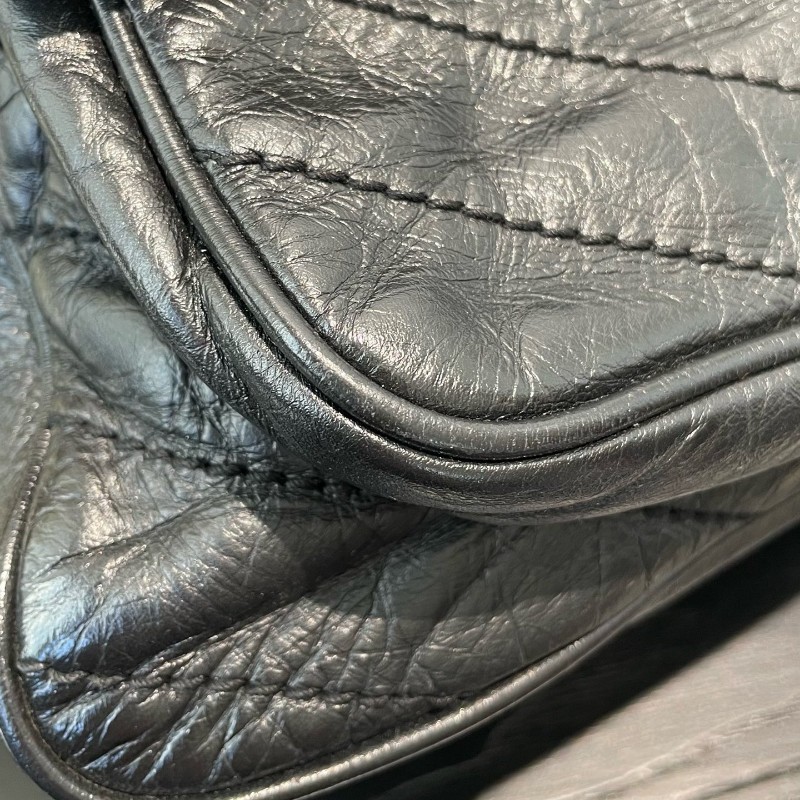 YSL聖羅蘭 niki單肩斜挎包 黑色大號 新款有D扣 肩背包斜背包-15