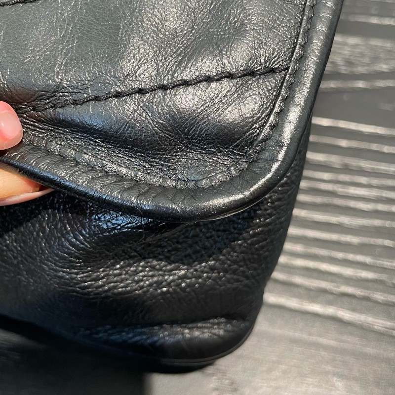 YSL聖羅蘭 niki單肩斜挎包 黑色大號 新款有D扣 肩背包斜背包-17