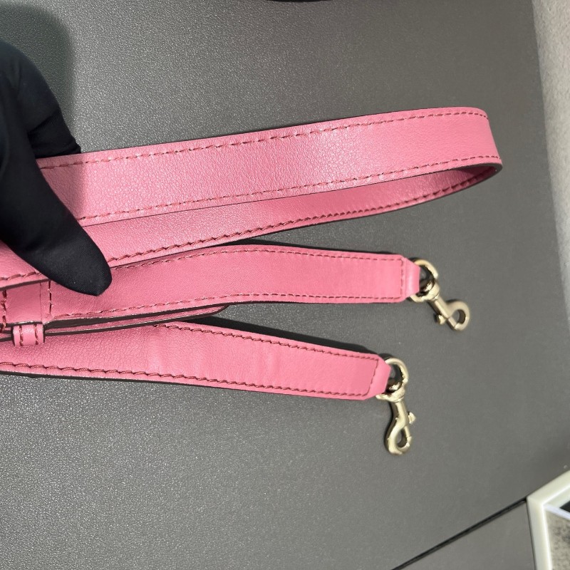 Gucci全皮印花粉紅色 雙G波士頓手提包 肩背包斜背包-21