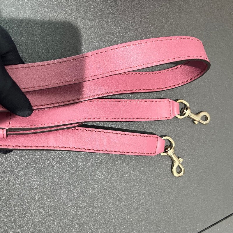Gucci全皮印花粉紅色 雙G波士頓手提包 肩背包斜背包-22