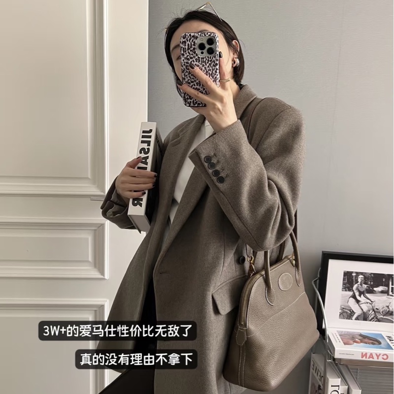 愛馬仕～Hermes Bolide 31大象灰金 D刻 TC皮-1