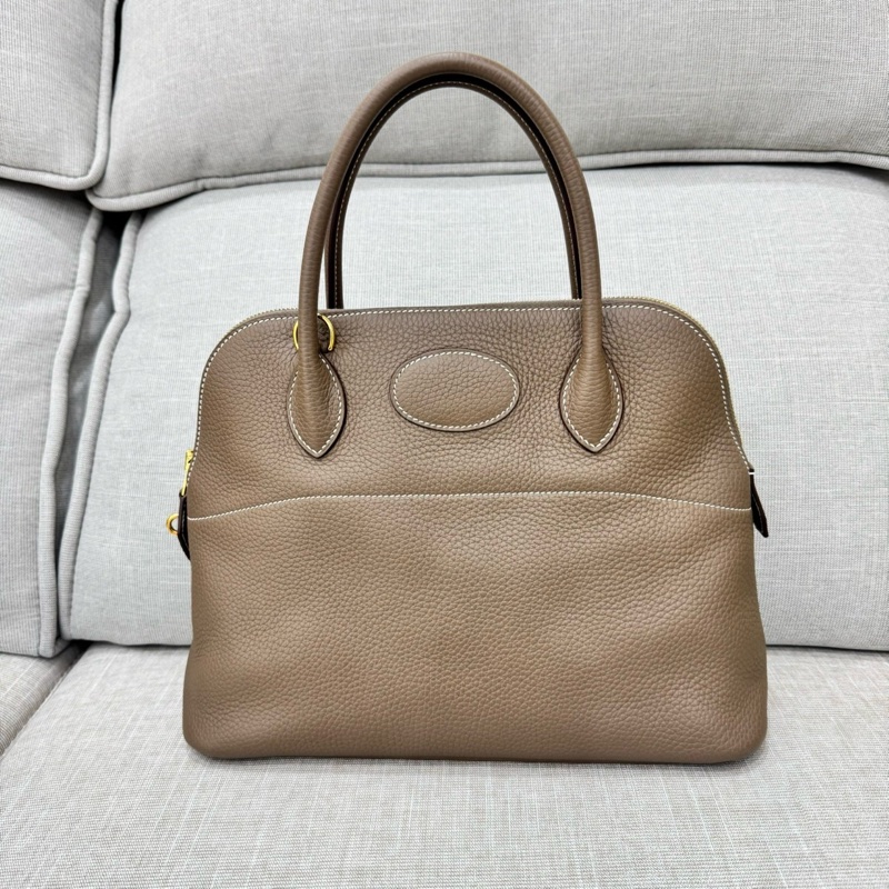 愛馬仕～Hermes Bolide 31大象灰金 D刻 TC皮-6