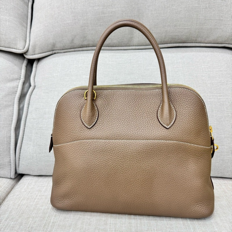 愛馬仕～Hermes Bolide 31大象灰金 D刻 TC皮-7
