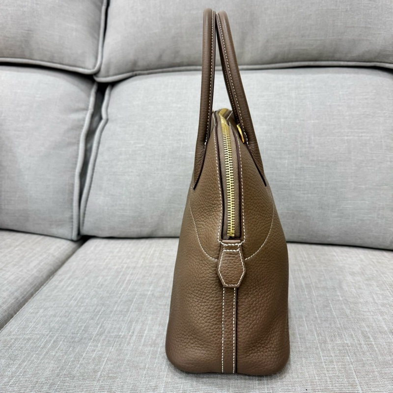 愛馬仕～Hermes Bolide 31大象灰金 D刻 TC皮-8