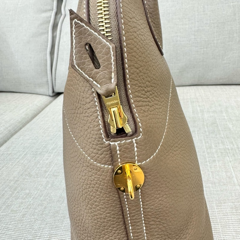 愛馬仕～Hermes Bolide 31大象灰金 D刻 TC皮-17