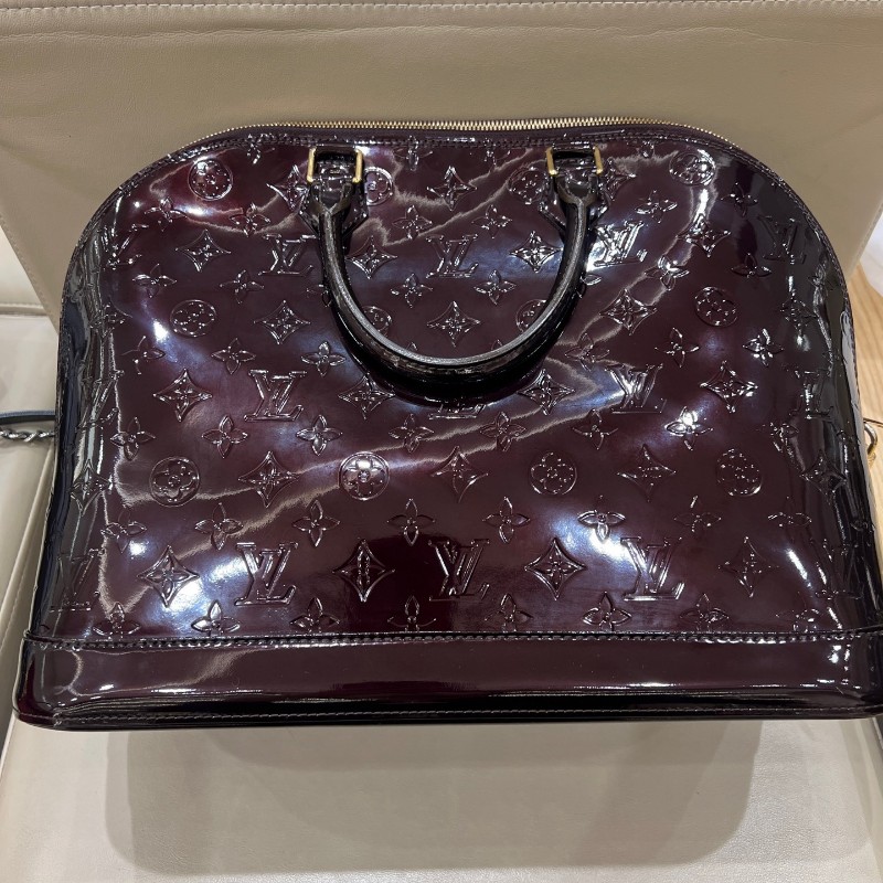 LV車厘子漆皮大號Alma手提包 尺寸39*29*18.5cm-7
