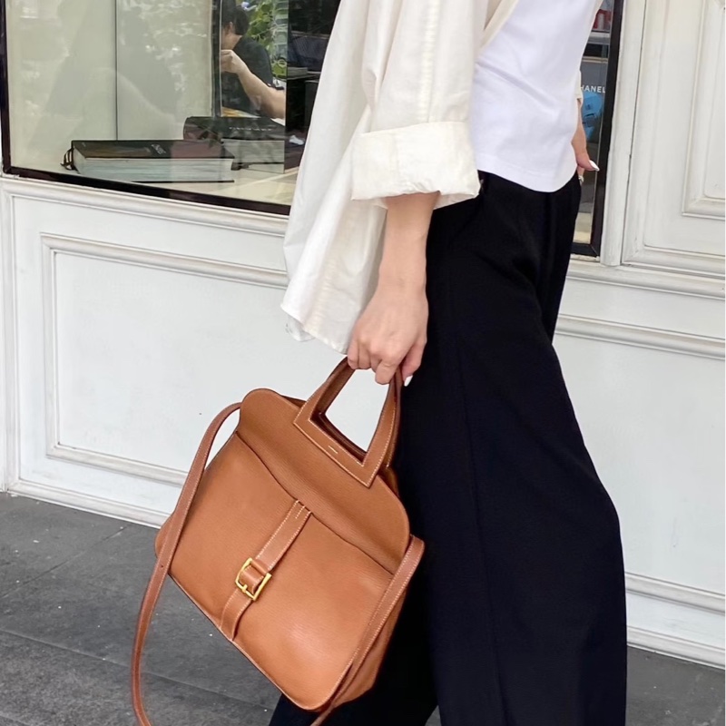 愛馬仕~Hermes halzan31 金棕色銀釦Y刻TC皮-3