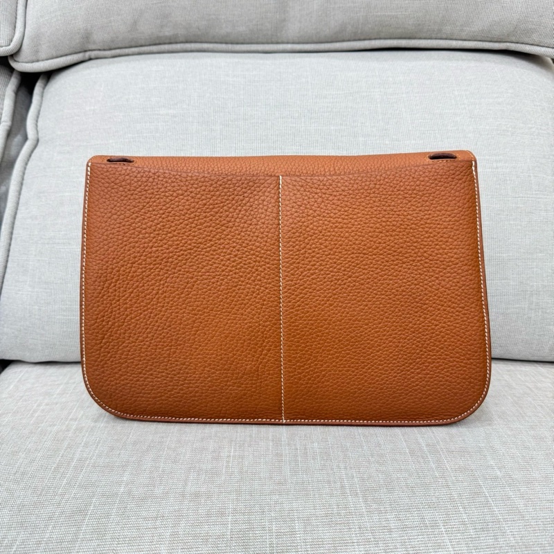 愛馬仕~Hermes halzan31 金棕色銀釦Y刻TC皮-6