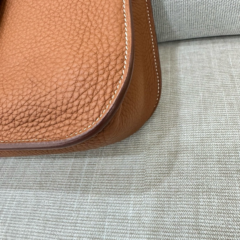 愛馬仕~Hermes halzan31 金棕色銀釦Y刻TC皮-10