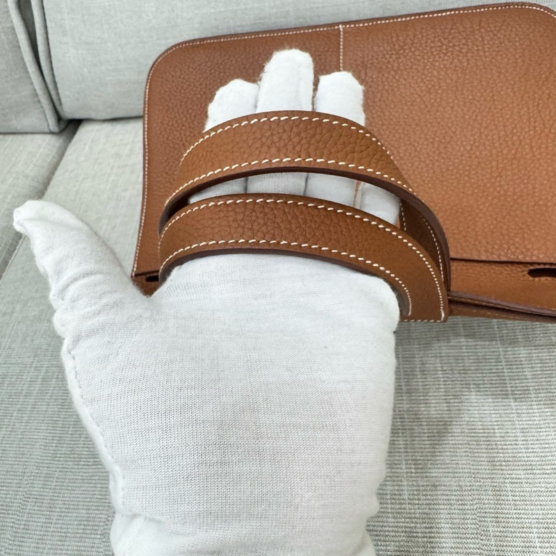 愛馬仕~Hermes halzan31 金棕色銀釦Y刻TC皮-17