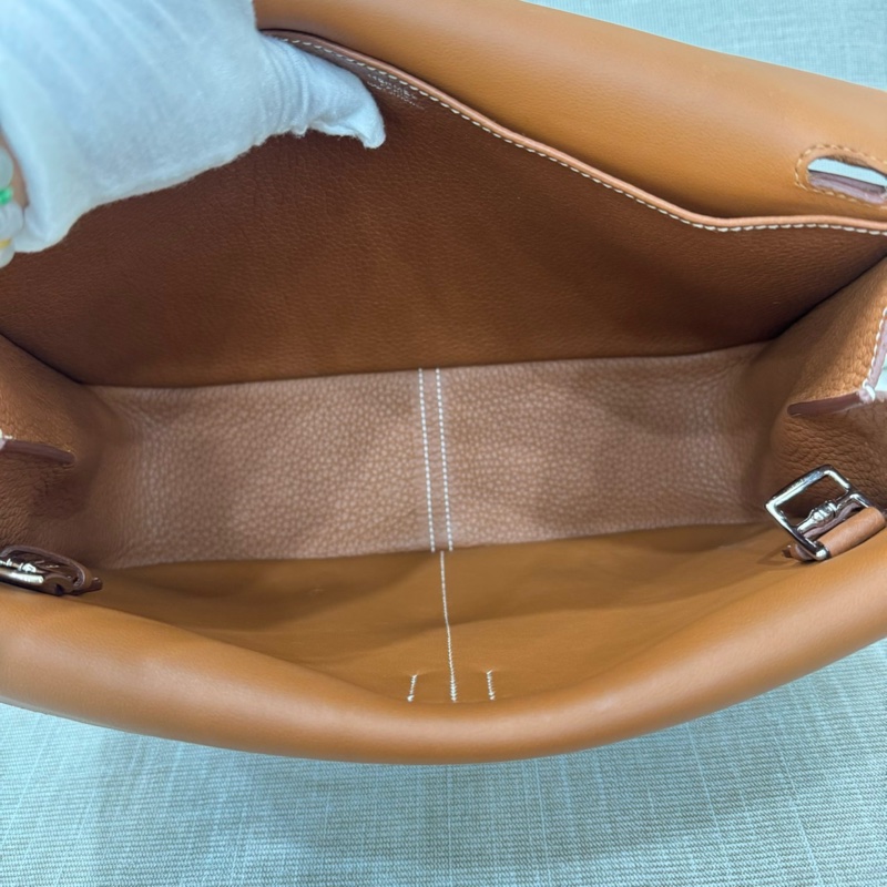 愛馬仕~Hermes halzan31 金棕色銀釦Y刻TC皮-23