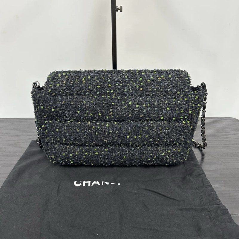 CHANEL 森林系列粗花呢銀扣CF中號 26*19*8 98新配件塵袋-5
