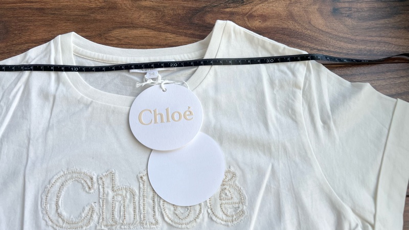 Chloe kid 14A 反折金邊素T-9