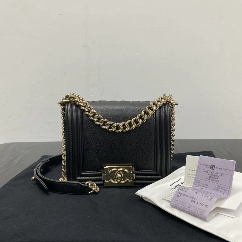 CHANEL 黑金leboy肩背斜背包 18*16*6.5 99新配件塵袋購證-0