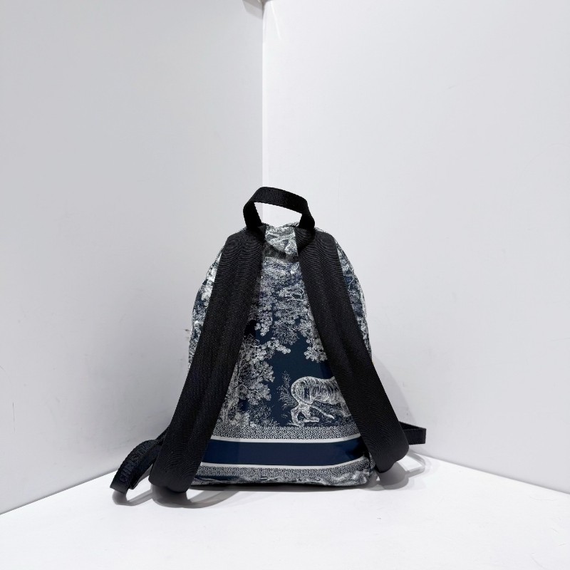 迪奧 /DIOR叢林系列 travel 動物園雙肩包書包 小號 後背包藍色百搭時尚自重輕-1