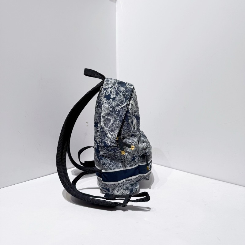 迪奧 /DIOR叢林系列 travel 動物園雙肩包書包 小號 後背包藍色百搭時尚自重輕-2