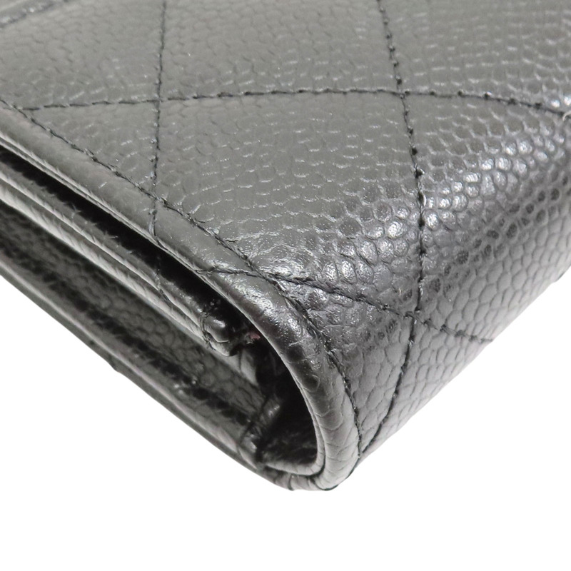 黑色 牛皮 菱格紋 荔枝紋 扣式長夾 金扣 AP0241-10