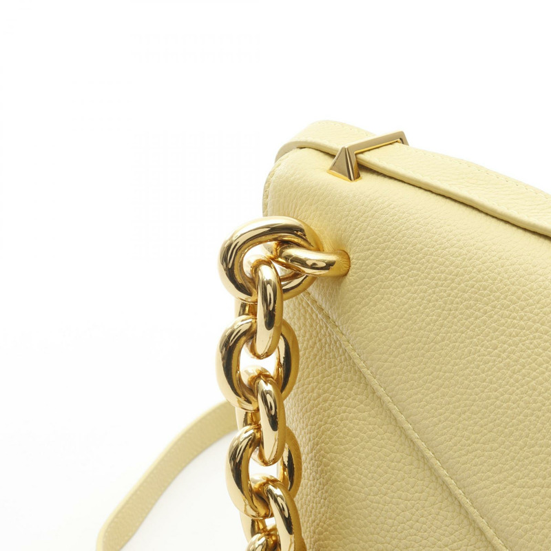 BOTTEGA VENETA Mount 鏈條單肩包 667398V12J0 皮革 黃色 二手 女款-5
