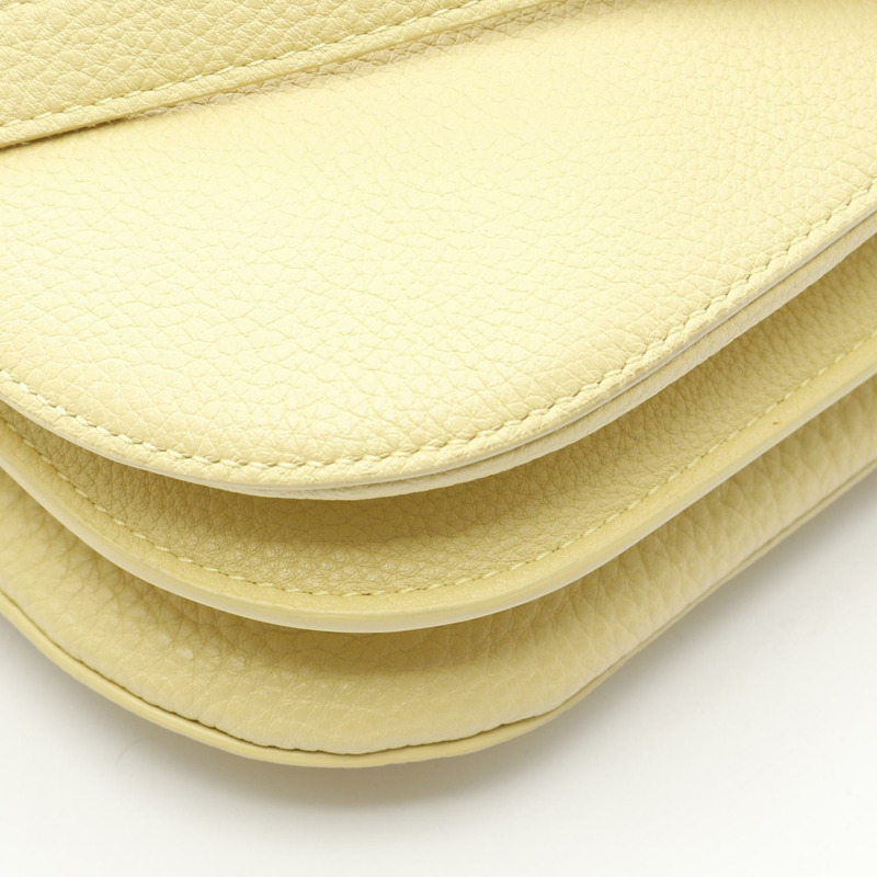 BOTTEGA VENETA Mount 鏈條單肩包 667398V12J0 皮革 黃色 二手 女款-6