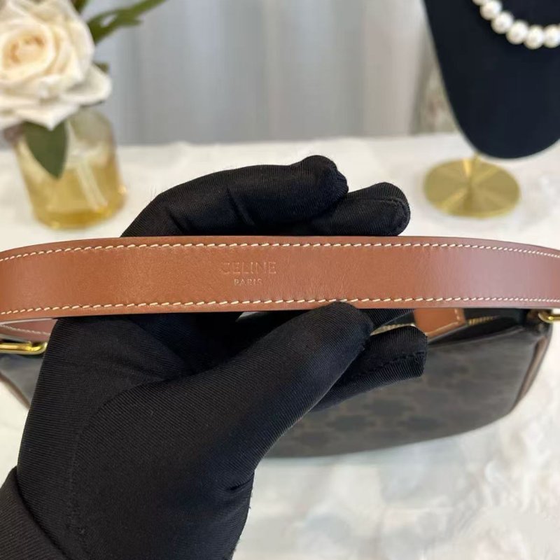 Celine AVA 經典老花腋下包 99新 23*19*7 配件防塵袋-3