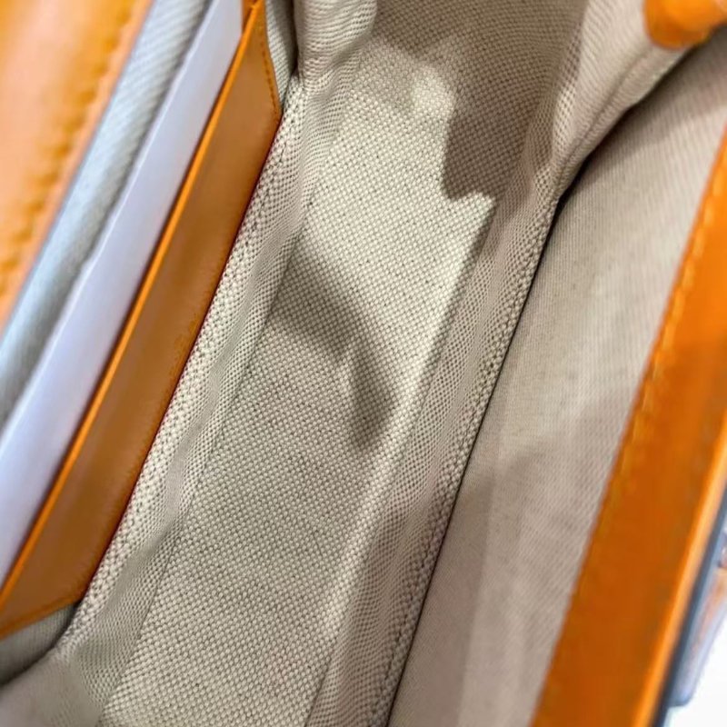 Gucci Bamboo 1947系列 竹節迷你手提包 橘色 99新 配件塵袋-2