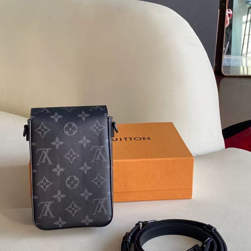 LV S-Lock 黑老花 斜背包芯片款 全新 配件塵袋盒子購證-2