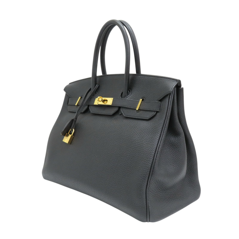 黑色 Togo牛革 Birkin 35 柏金包 手提包 □M刻 金扣【HERMES 愛馬仕】-2