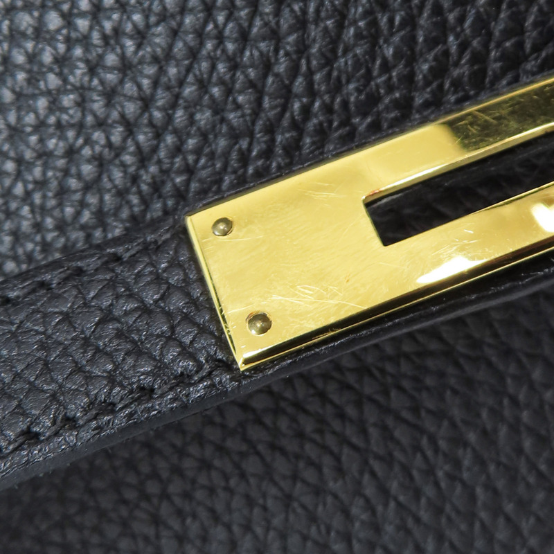 黑色 Togo牛革 Birkin 35 柏金包 手提包 □M刻 金扣【HERMES 愛馬仕】-16