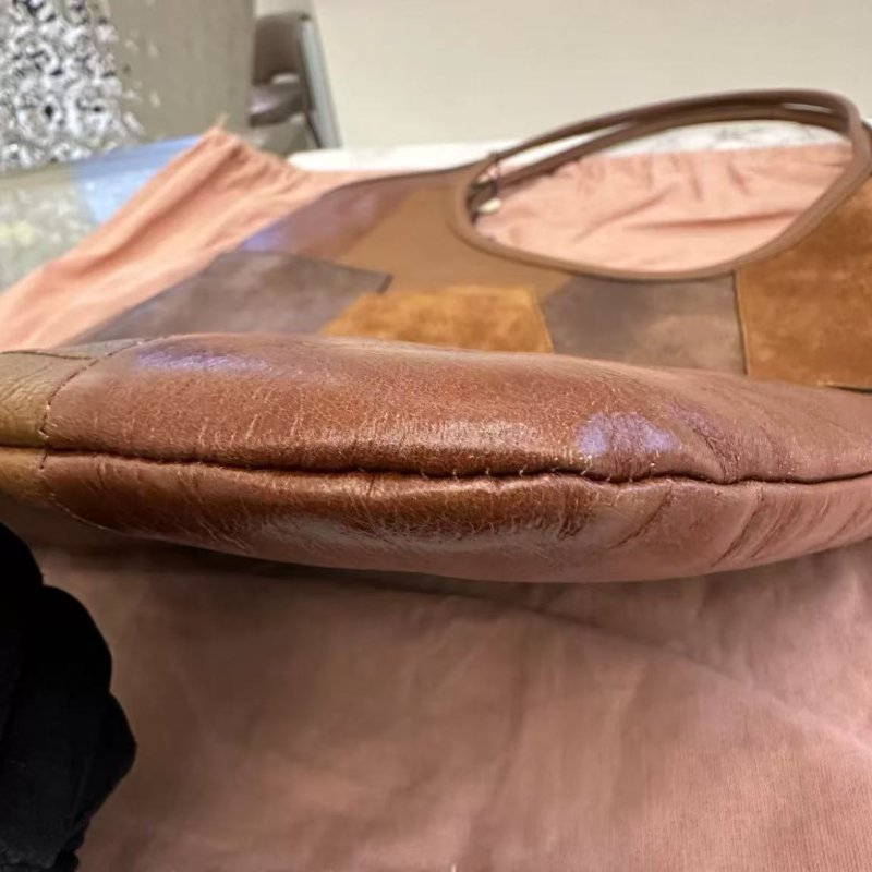 MIU MIU IVY 皮革拼貼 Tote包 全新 附塵袋-3