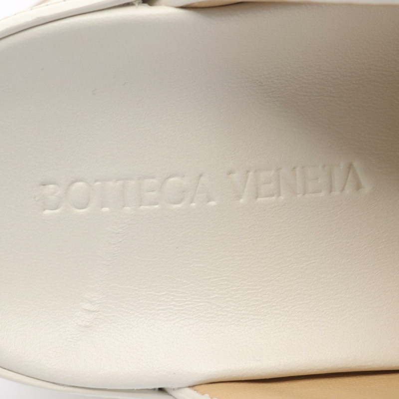 BOTTEGA VENETA 白色皮革穆勒涼鞋 667212 38碼 二手 女款-4