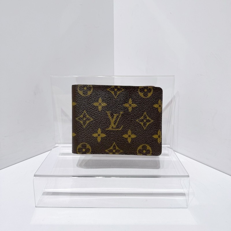 LV 對折錢包 經典老花短夾 約12×9cm-0