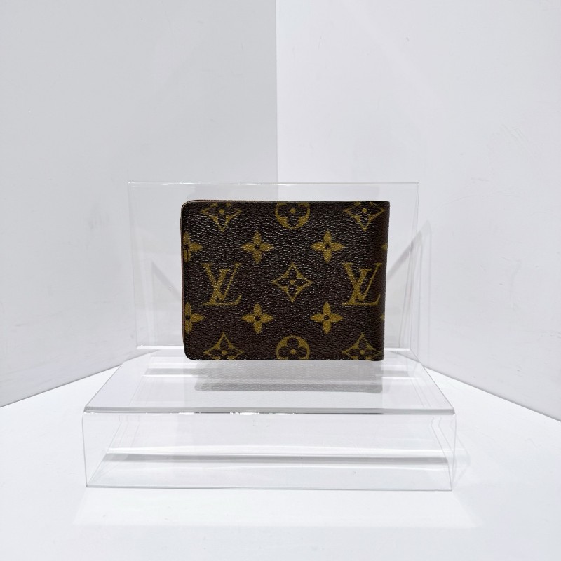 LV 對折錢包 經典老花短夾 約12×9cm-1