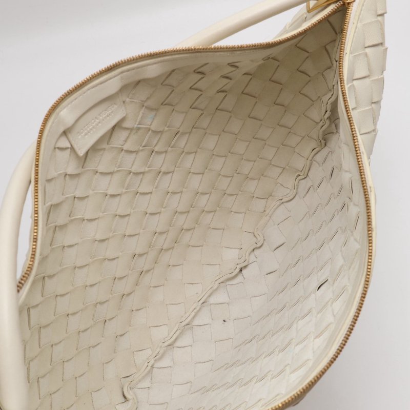 BOTTEGA VENETA Turn手提腋下包 - 奶白-2