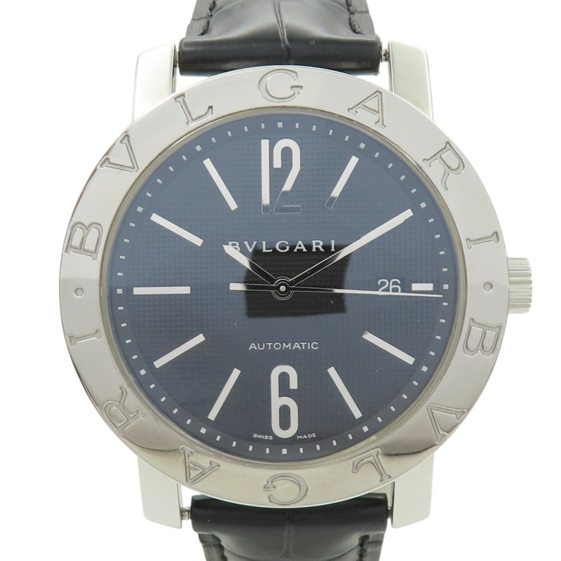 黑色格紋面盤 不鏽鋼 BVLGARI BVLGARI 手錶 BB42SL-0