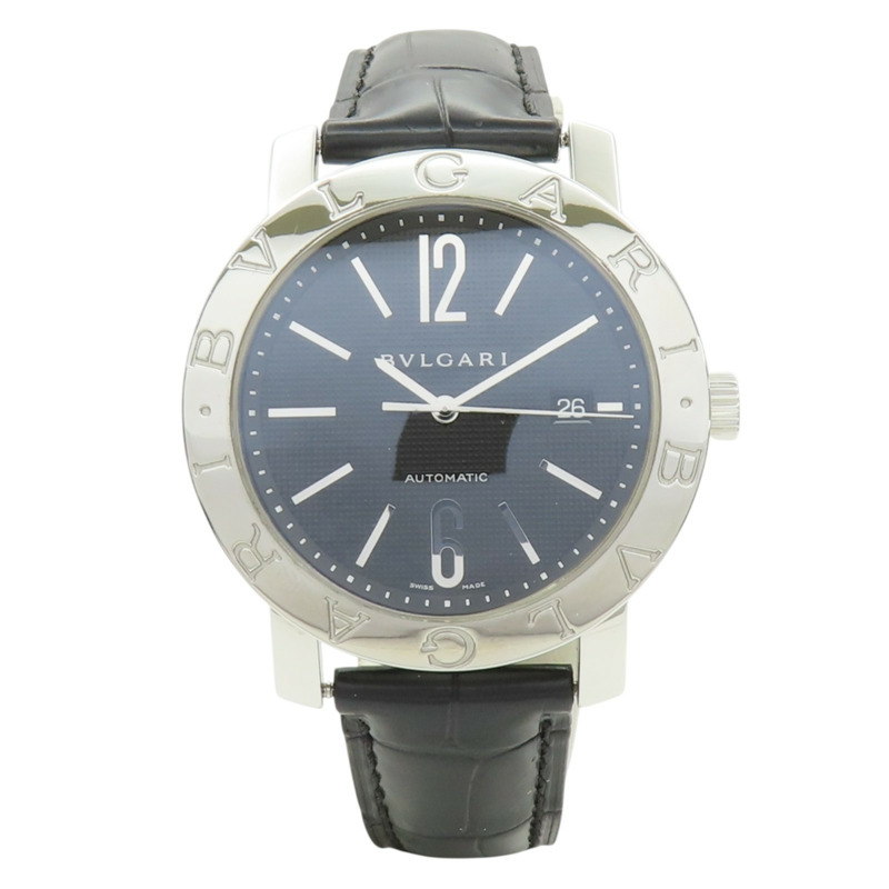 黑色格紋面盤 不鏽鋼 BVLGARI BVLGARI 手錶 BB42SL-1