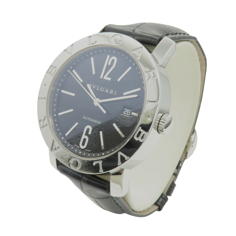 黑色格紋面盤 不鏽鋼 BVLGARI BVLGARI 手錶 BB42SL-3